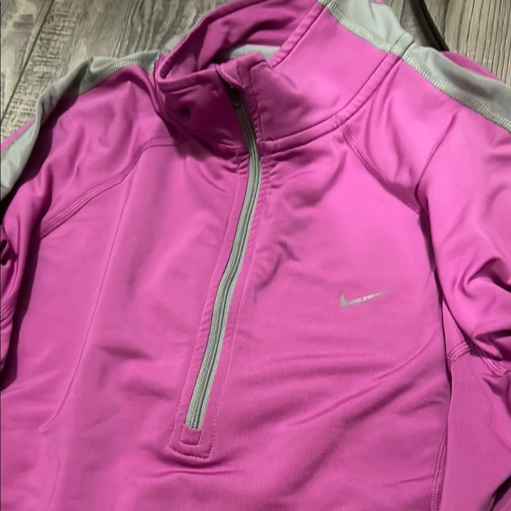 Nike women’s Pink and Gray Half-Zip Pullover - Picture 2 of 4